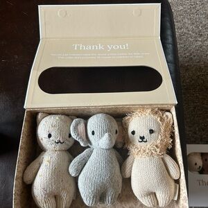 NWT Cuddle + Kind The Baby Animal Collection lion elephant kitten 7” Christmas